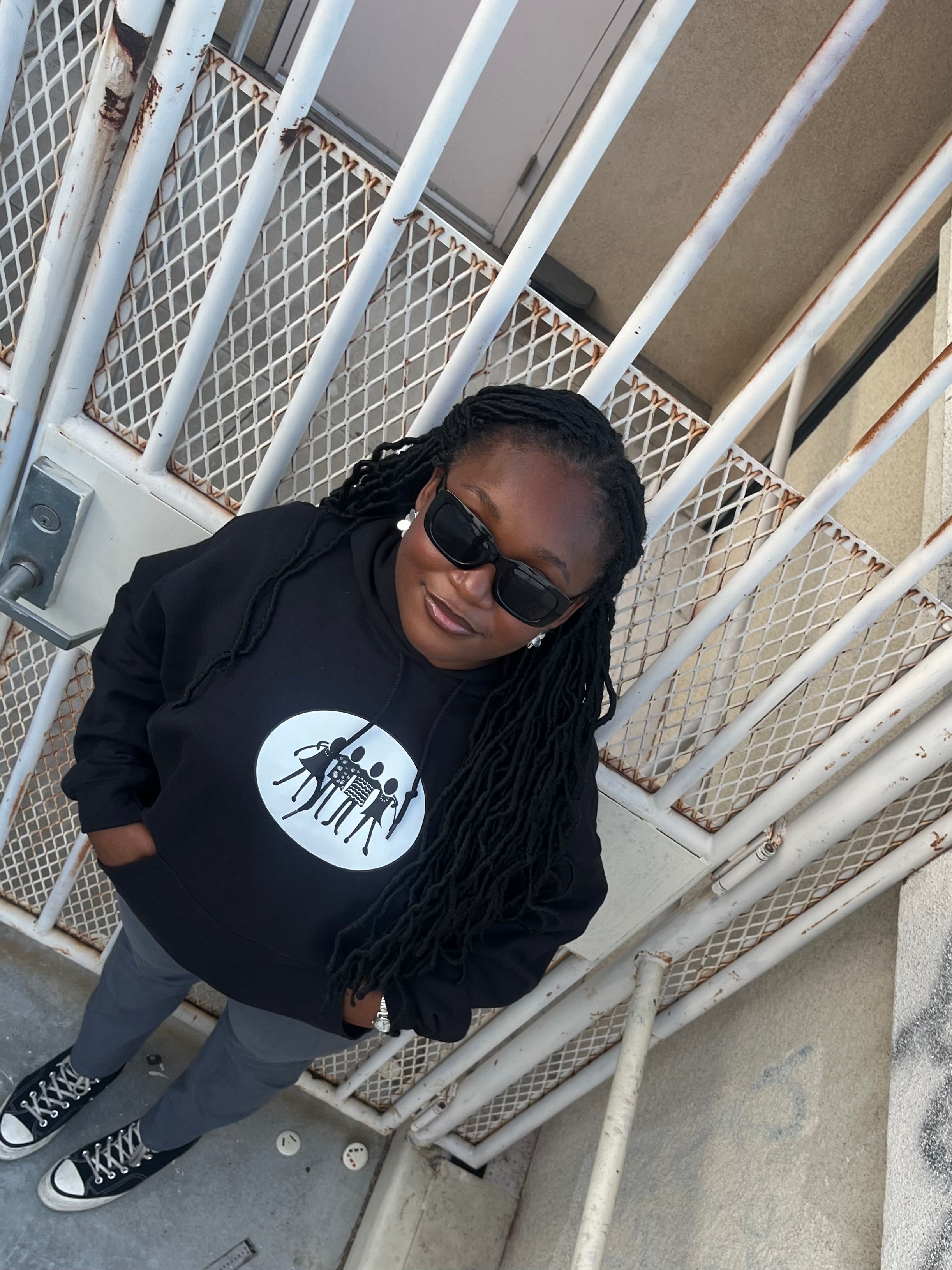 "Obi Nwanne" Hoodie - Black & White